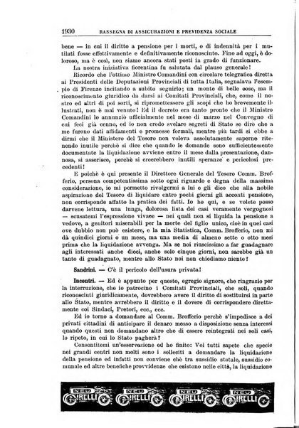 Rassegna di assicurazioni e previdenza sociale bollettino mensile della Cassa nazionale d'assicurazione per gli infortuni degli operai sul lavoro