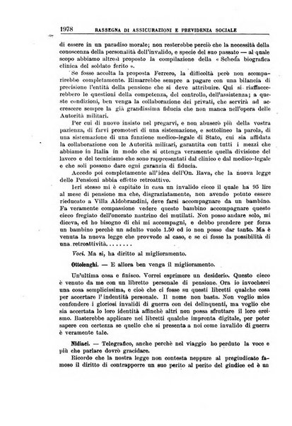 Rassegna di assicurazioni e previdenza sociale bollettino mensile della Cassa nazionale d'assicurazione per gli infortuni degli operai sul lavoro