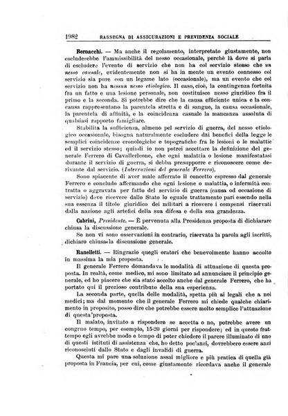 Rassegna di assicurazioni e previdenza sociale bollettino mensile della Cassa nazionale d'assicurazione per gli infortuni degli operai sul lavoro