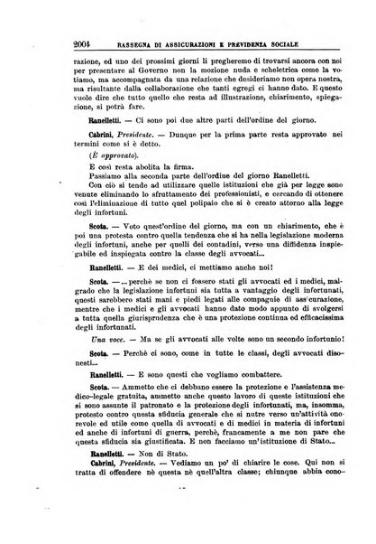 Rassegna di assicurazioni e previdenza sociale bollettino mensile della Cassa nazionale d'assicurazione per gli infortuni degli operai sul lavoro