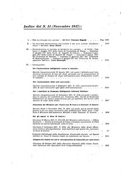 Rassegna di assicurazioni e previdenza sociale bollettino mensile della Cassa nazionale d'assicurazione per gli infortuni degli operai sul lavoro