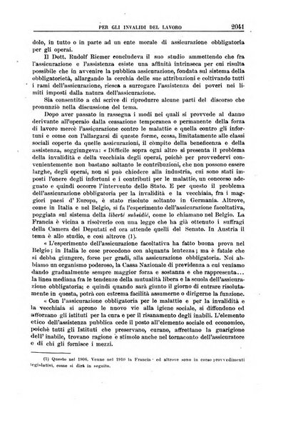 Rassegna di assicurazioni e previdenza sociale bollettino mensile della Cassa nazionale d'assicurazione per gli infortuni degli operai sul lavoro