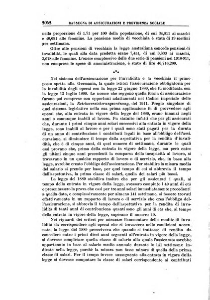 Rassegna di assicurazioni e previdenza sociale bollettino mensile della Cassa nazionale d'assicurazione per gli infortuni degli operai sul lavoro