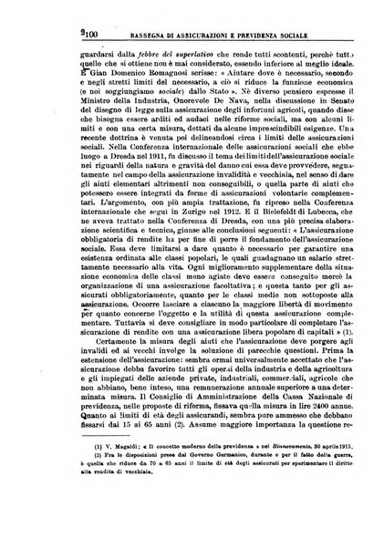 Rassegna di assicurazioni e previdenza sociale bollettino mensile della Cassa nazionale d'assicurazione per gli infortuni degli operai sul lavoro