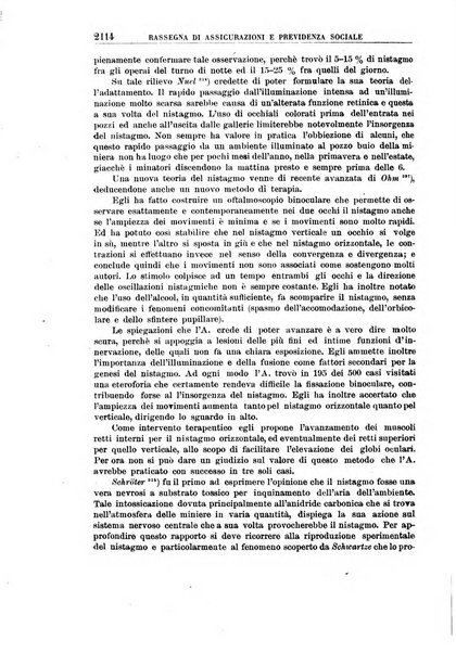 Rassegna di assicurazioni e previdenza sociale bollettino mensile della Cassa nazionale d'assicurazione per gli infortuni degli operai sul lavoro