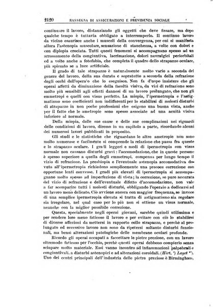 Rassegna di assicurazioni e previdenza sociale bollettino mensile della Cassa nazionale d'assicurazione per gli infortuni degli operai sul lavoro