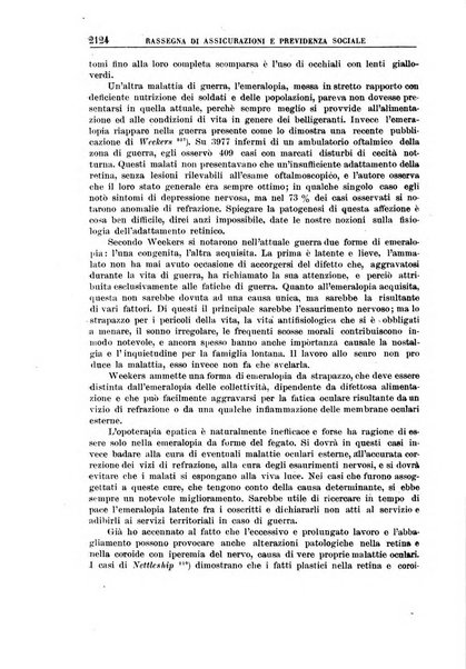 Rassegna di assicurazioni e previdenza sociale bollettino mensile della Cassa nazionale d'assicurazione per gli infortuni degli operai sul lavoro