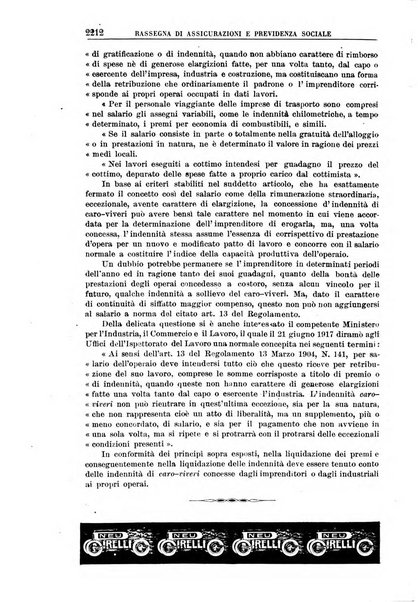 Rassegna di assicurazioni e previdenza sociale bollettino mensile della Cassa nazionale d'assicurazione per gli infortuni degli operai sul lavoro