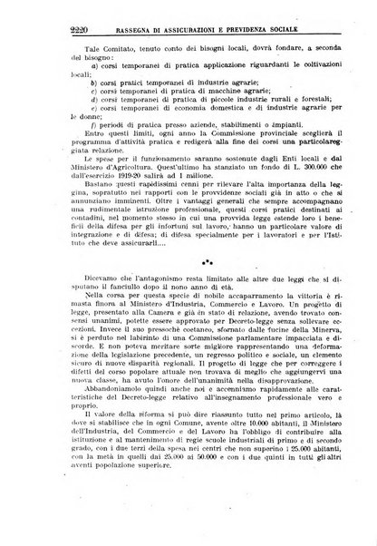 Rassegna di assicurazioni e previdenza sociale bollettino mensile della Cassa nazionale d'assicurazione per gli infortuni degli operai sul lavoro