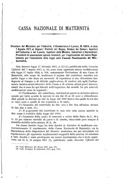 Rassegna di assicurazioni e previdenza sociale bollettino mensile della Cassa nazionale d'assicurazione per gli infortuni degli operai sul lavoro