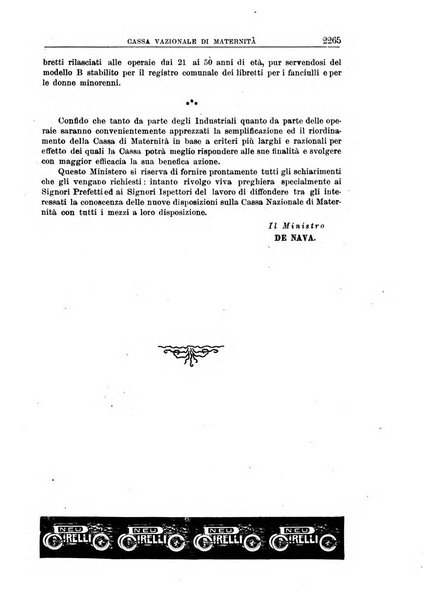 Rassegna di assicurazioni e previdenza sociale bollettino mensile della Cassa nazionale d'assicurazione per gli infortuni degli operai sul lavoro