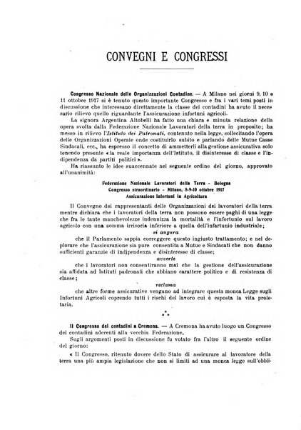 Rassegna di assicurazioni e previdenza sociale bollettino mensile della Cassa nazionale d'assicurazione per gli infortuni degli operai sul lavoro