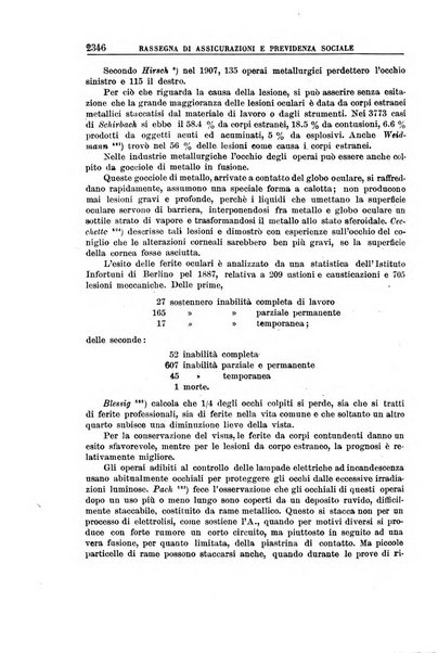 Rassegna di assicurazioni e previdenza sociale bollettino mensile della Cassa nazionale d'assicurazione per gli infortuni degli operai sul lavoro