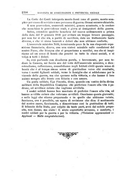 Rassegna di assicurazioni e previdenza sociale bollettino mensile della Cassa nazionale d'assicurazione per gli infortuni degli operai sul lavoro