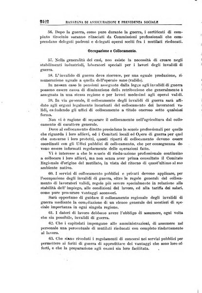 Rassegna di assicurazioni e previdenza sociale bollettino mensile della Cassa nazionale d'assicurazione per gli infortuni degli operai sul lavoro