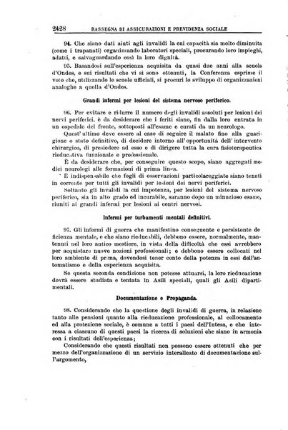 Rassegna di assicurazioni e previdenza sociale bollettino mensile della Cassa nazionale d'assicurazione per gli infortuni degli operai sul lavoro