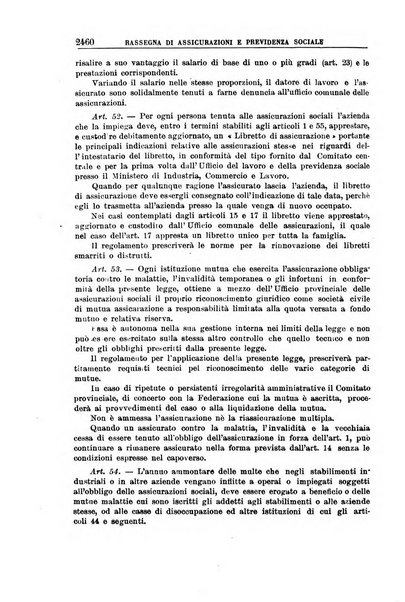 Rassegna di assicurazioni e previdenza sociale bollettino mensile della Cassa nazionale d'assicurazione per gli infortuni degli operai sul lavoro