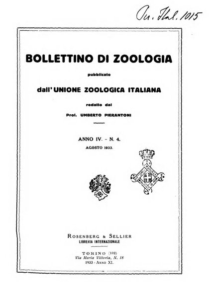 Bollettino di zoologia