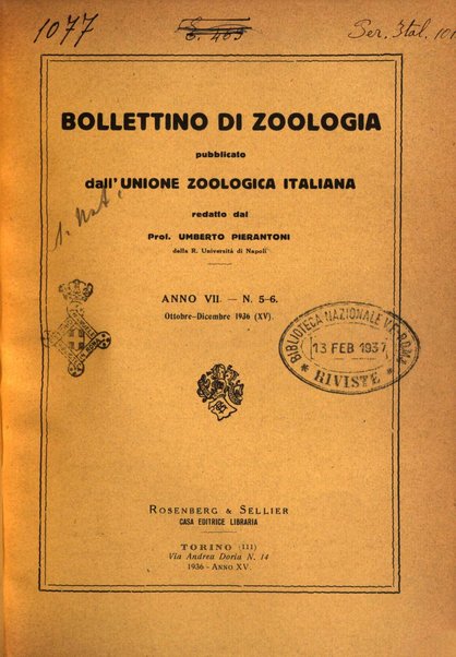 Bollettino di zoologia