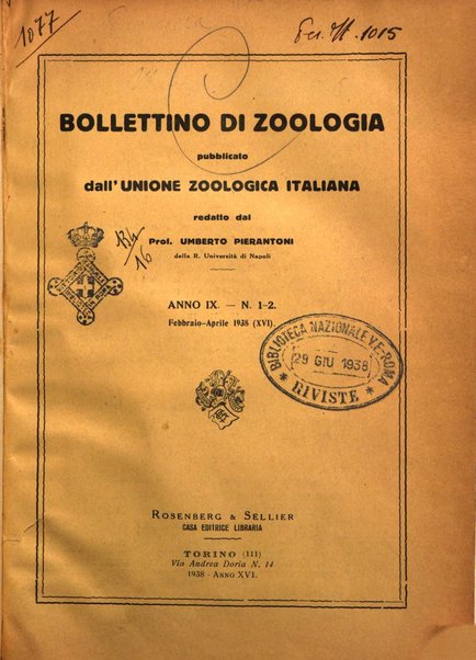 Bollettino di zoologia