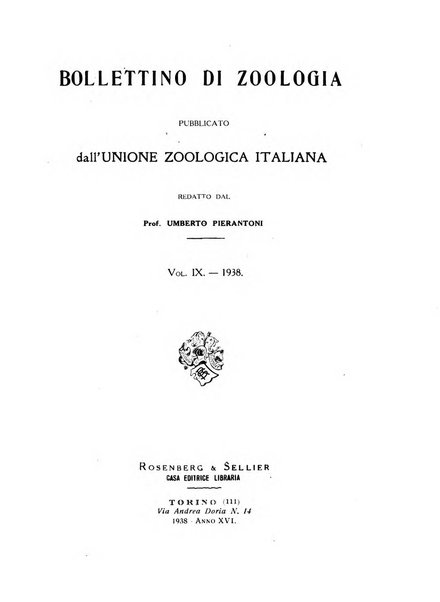 Bollettino di zoologia