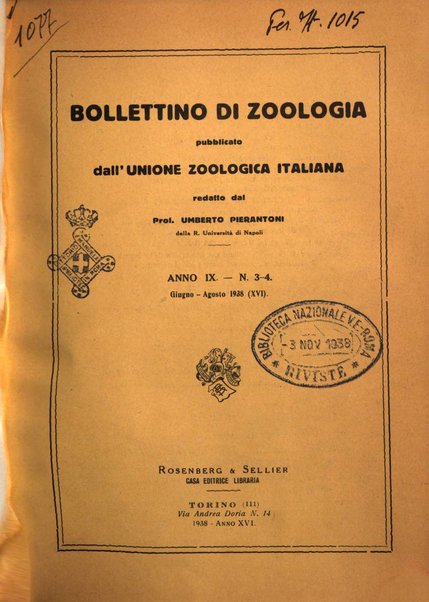 Bollettino di zoologia