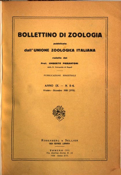 Bollettino di zoologia