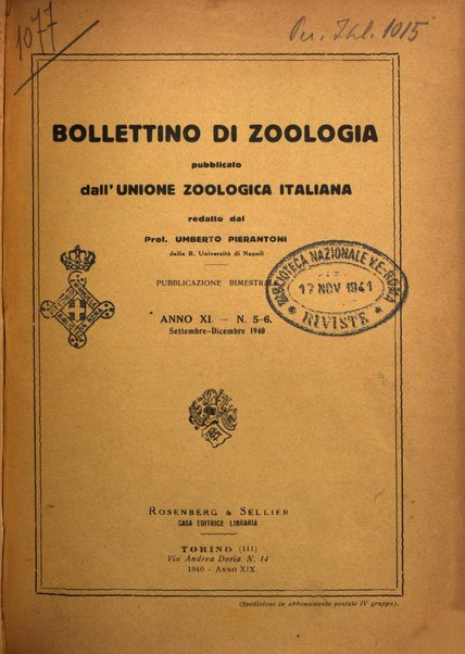 Bollettino di zoologia