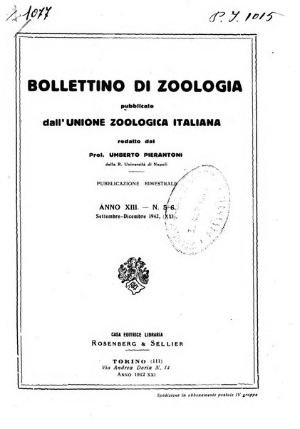 Bollettino di zoologia