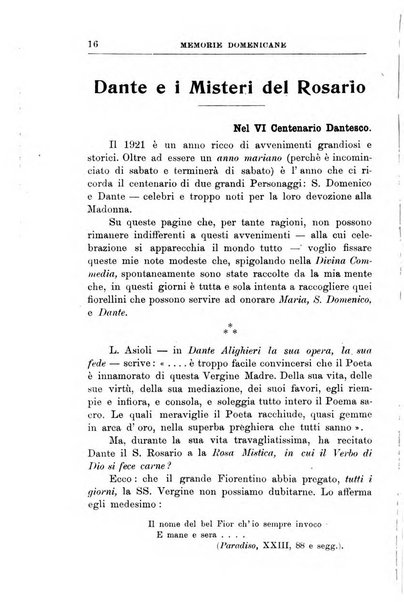 Memorie domenicane rivista di religione, storia, arte