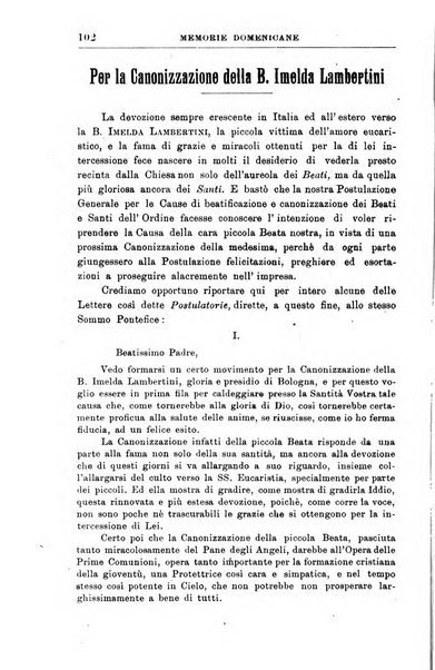 Memorie domenicane rivista di religione, storia, arte