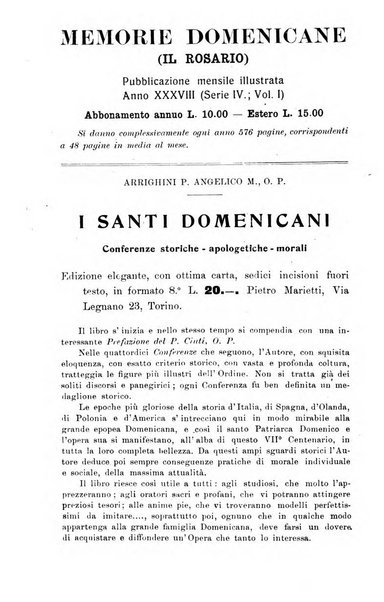 Memorie domenicane rivista di religione, storia, arte