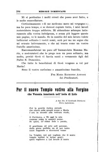 Memorie domenicane rivista di religione, storia, arte