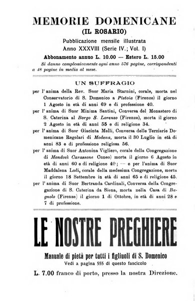 Memorie domenicane rivista di religione, storia, arte