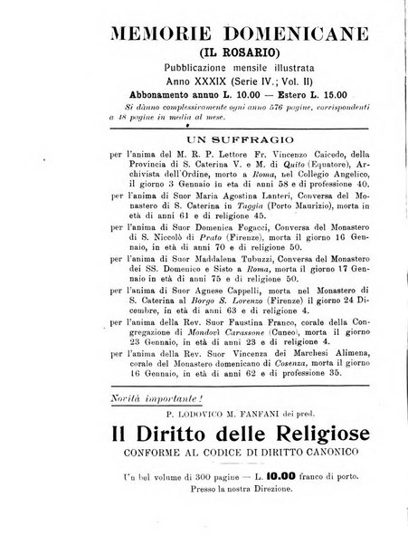 Memorie domenicane rivista di religione, storia, arte