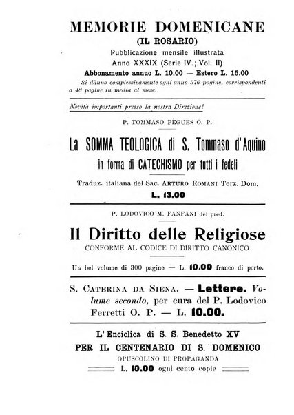 Memorie domenicane rivista di religione, storia, arte