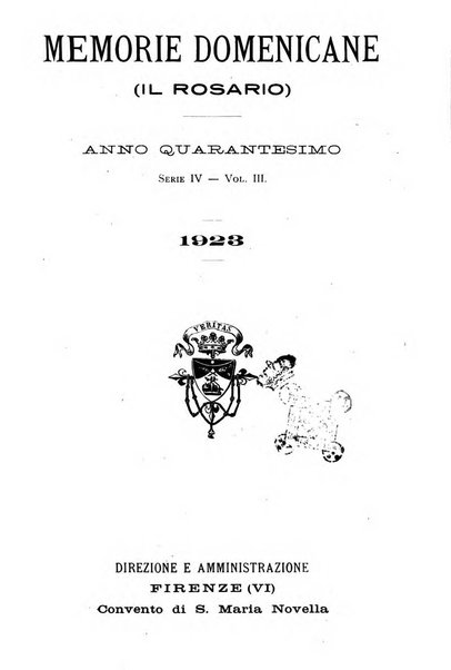 Memorie domenicane rivista di religione, storia, arte