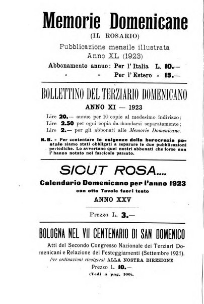 Memorie domenicane rivista di religione, storia, arte