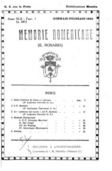 Memorie domenicane rivista di religione, storia, arte