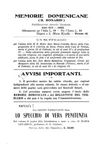 Memorie domenicane rivista di religione, storia, arte