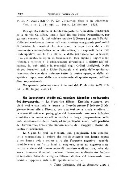 Memorie domenicane rivista di religione, storia, arte