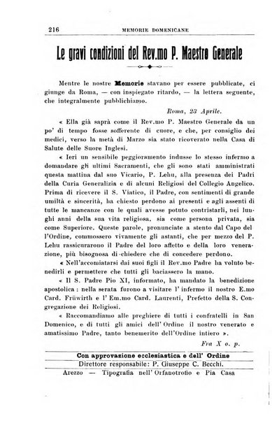 Memorie domenicane rivista di religione, storia, arte