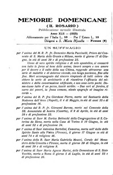 Memorie domenicane rivista di religione, storia, arte