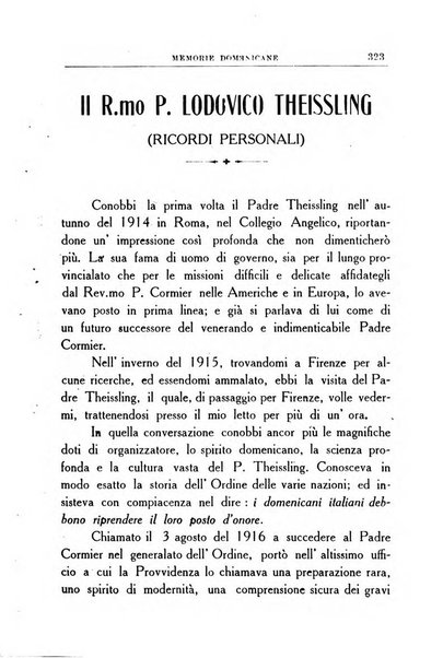 Memorie domenicane rivista di religione, storia, arte