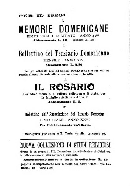 Memorie domenicane rivista di religione, storia, arte