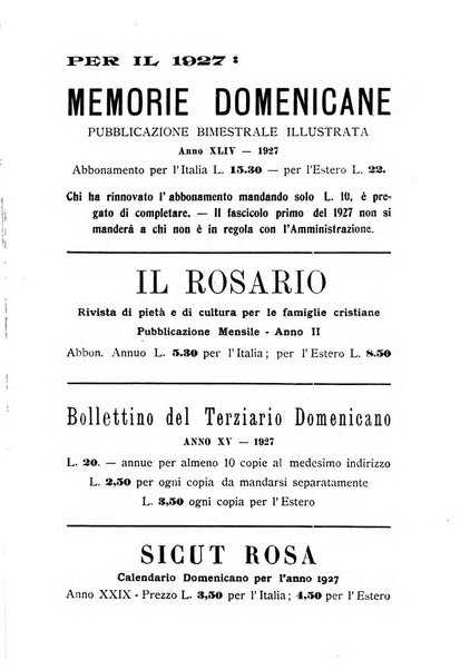 Memorie domenicane rivista di religione, storia, arte