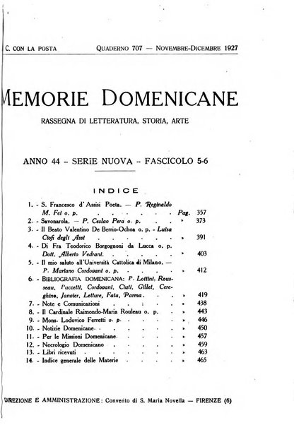 Memorie domenicane rivista di religione, storia, arte