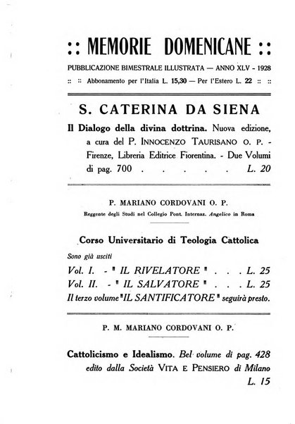 Memorie domenicane rivista di religione, storia, arte