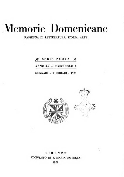 Memorie domenicane rivista di religione, storia, arte