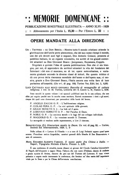 Memorie domenicane rivista di religione, storia, arte